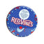 RED VINES Tin lid with Red Vines logo and a dove eating licorice drawn on it