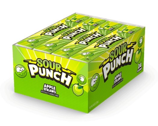 Sour Punch Apple Straws 2oz 24 Ct 0481