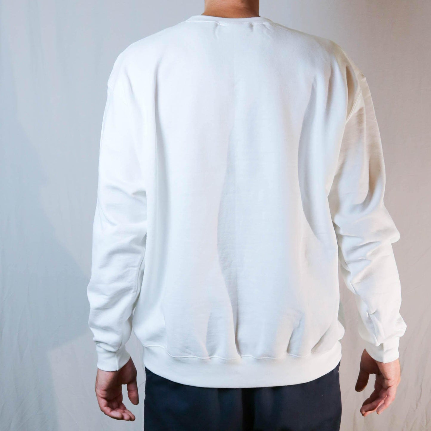 Blank back of white SOUR PUNCH Crewneck Sweatshirt