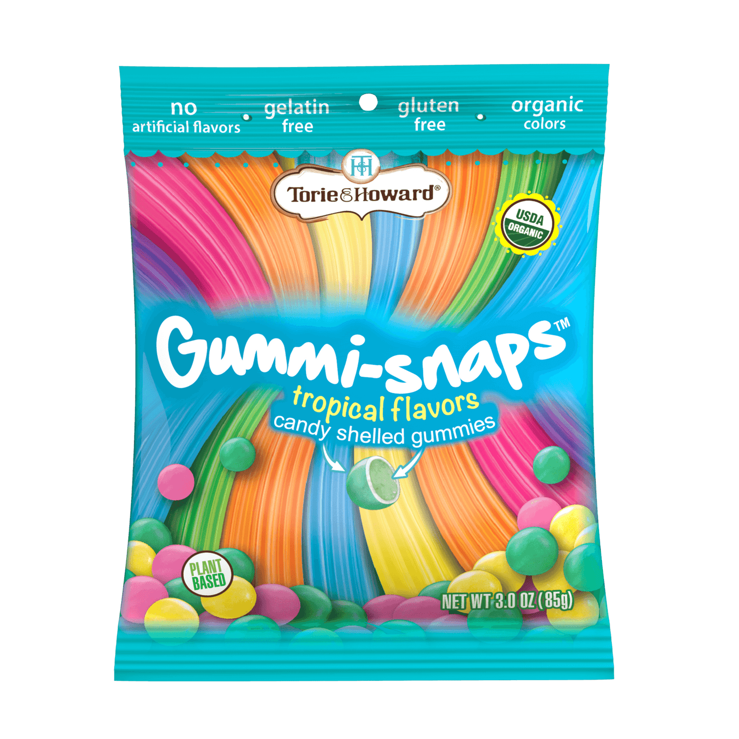 Torie & Howard® Tropical Gummi-Snaps™, 3oz Bag - American Licorice Company